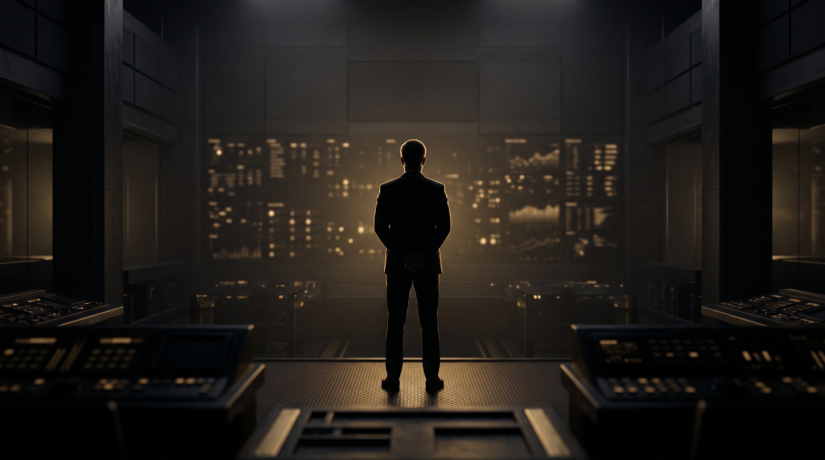 Operator monitoring an automated operations console