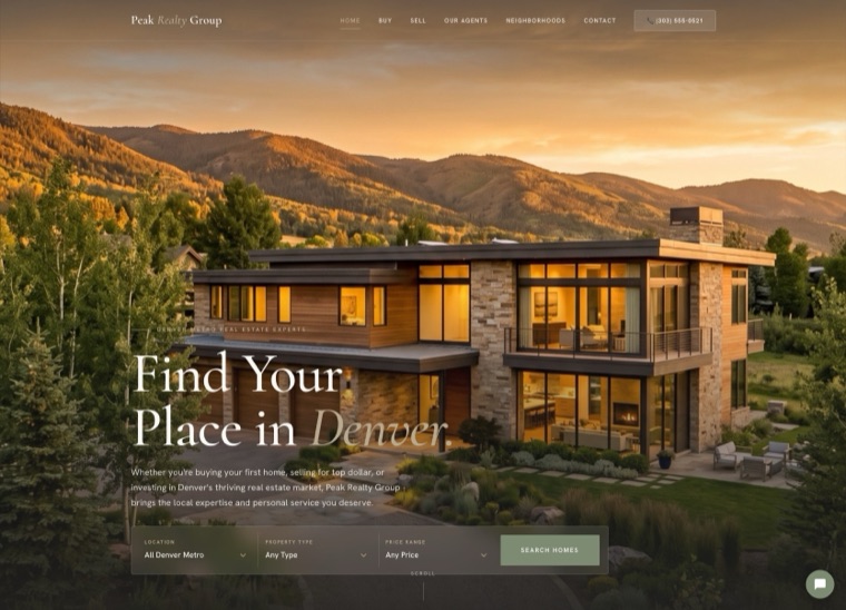 Peak Realty website demo